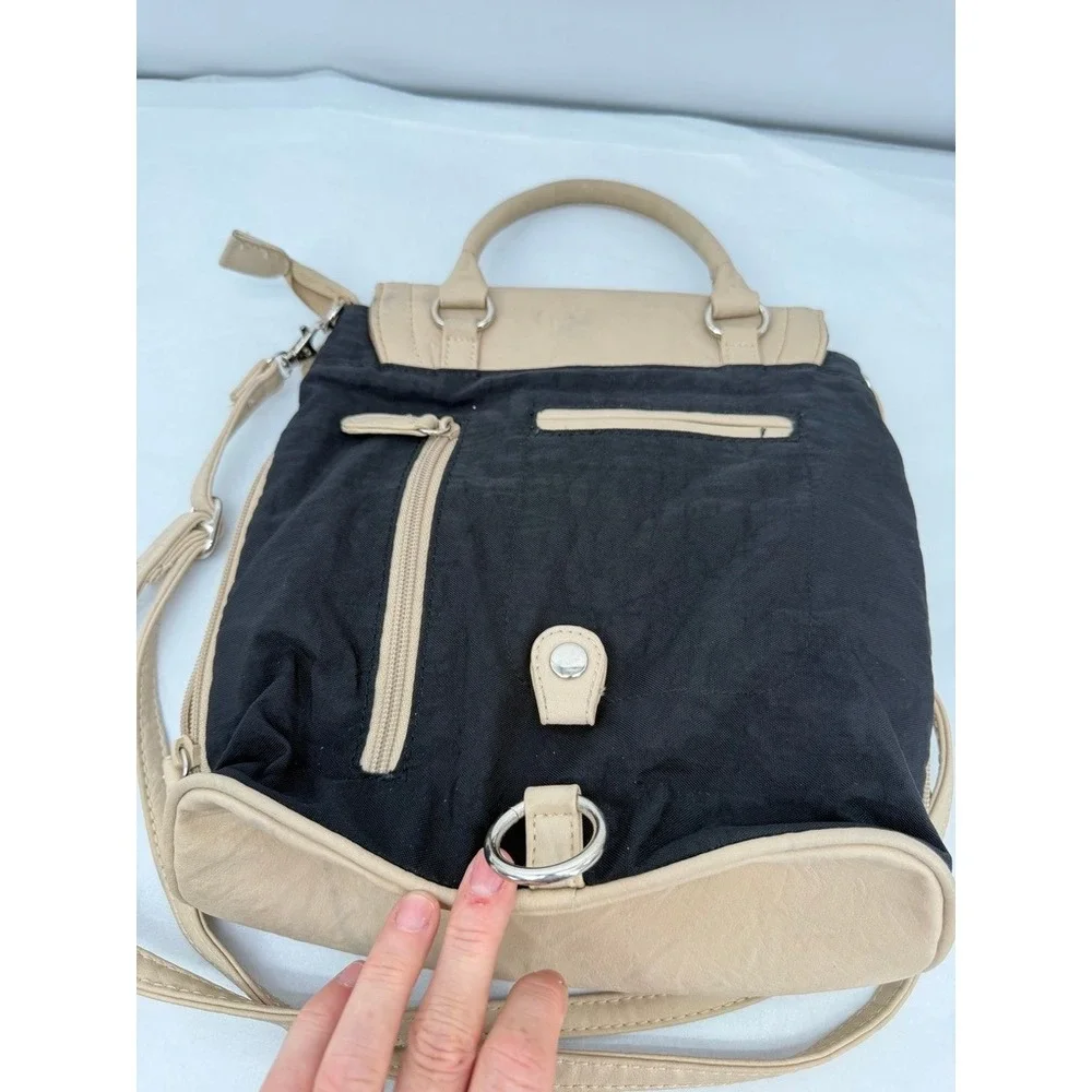 MultiSac Crossbody Backpack-Like Bag Two Tone Multi Pocket Organizer Travel